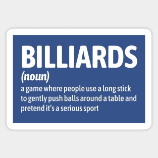 Billiards - Funny Definition Magnet
